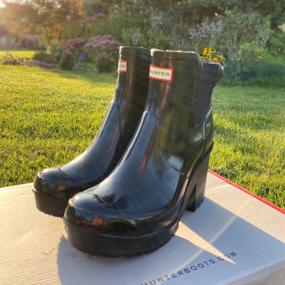 Hunter Block Heel Chelsea 8 - with box